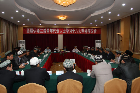 学习十八大精神座谈会现场